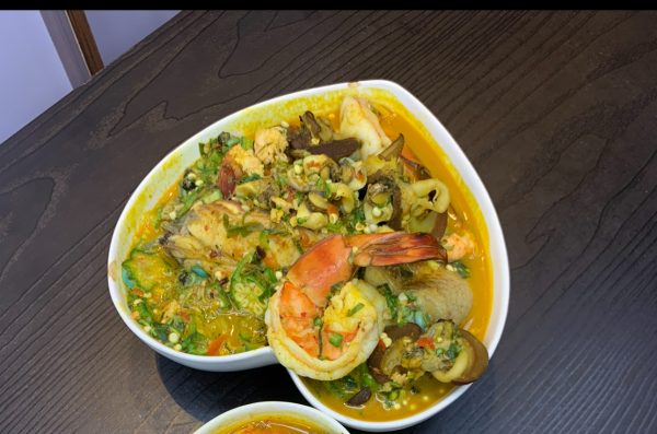 Seafood Okro soup