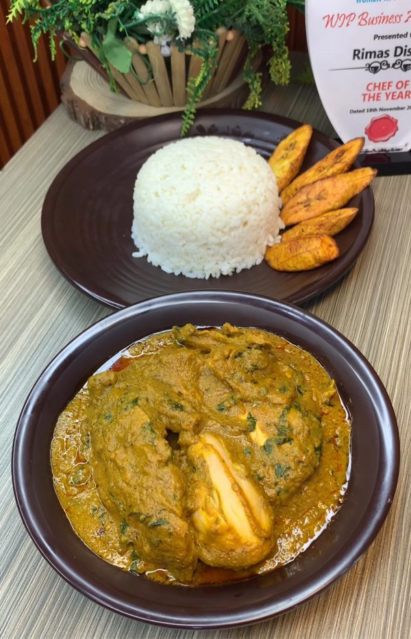 Ofe akwu and white rice