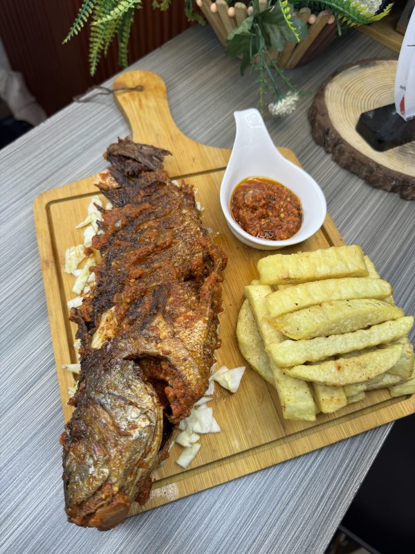 Croaker fish and chips
